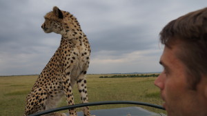 Tim with a Cheetah